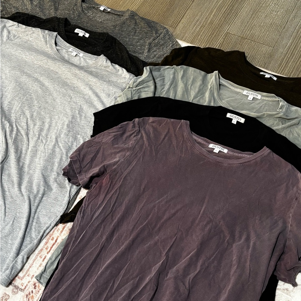Gustin Short Sleeve Tees Bulk - Gray, Black, Purple